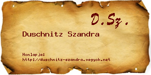 Duschnitz Szandra névjegykártya